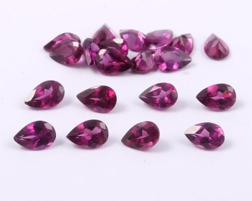 Rhodolite Garnet Faceted Pear shape Gemstone | size 5x3 mm (pack of 20 piece) | Natural Handmade Semi-precious Cut loose Gemstone - Image 3