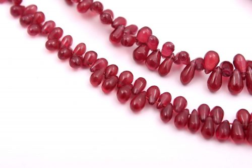 Top Quality Ruby drop Beads, Red Ruby Drop Shape Beads, Loose Ruby Gemstone Drop Beads 2.5x3.5-5x7 MM 7.5" - Image 3