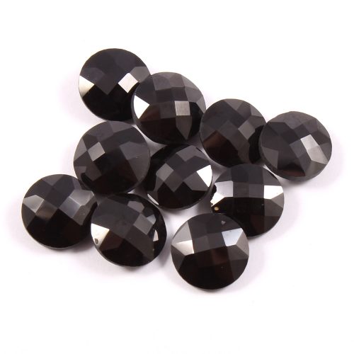 Top Quality Black Spinel briolette Gemstone, Black Spinel Roundel Coin Shape briolette Gemstone, Black Spinel briolette 9 MM 10 Pc - Image 3