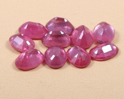 Pink Sapphire Loose Cut Stone, Natural Pink Sapphire Oval Shape Loose Cut Stone 5x7 MM, AAA Grade Pink Sapphire Gemstone Faceted Cuts 10 Pc - Image 3