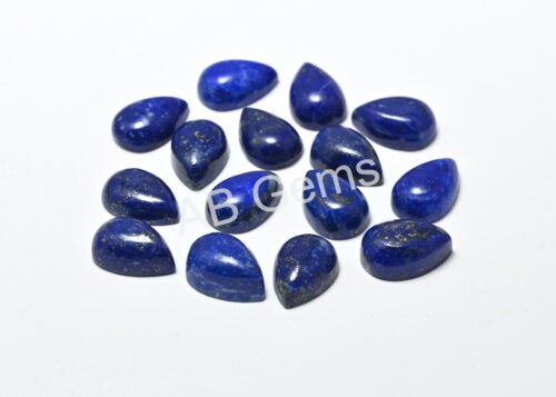 Lapis Lazuli Pear Shape Cabochons, Lapis Lazuli Gemstone Shape Cabochons 8x12 MM, Natural Blue Lapis Teardrop Shape Cabochons 8 Pc - Image 3