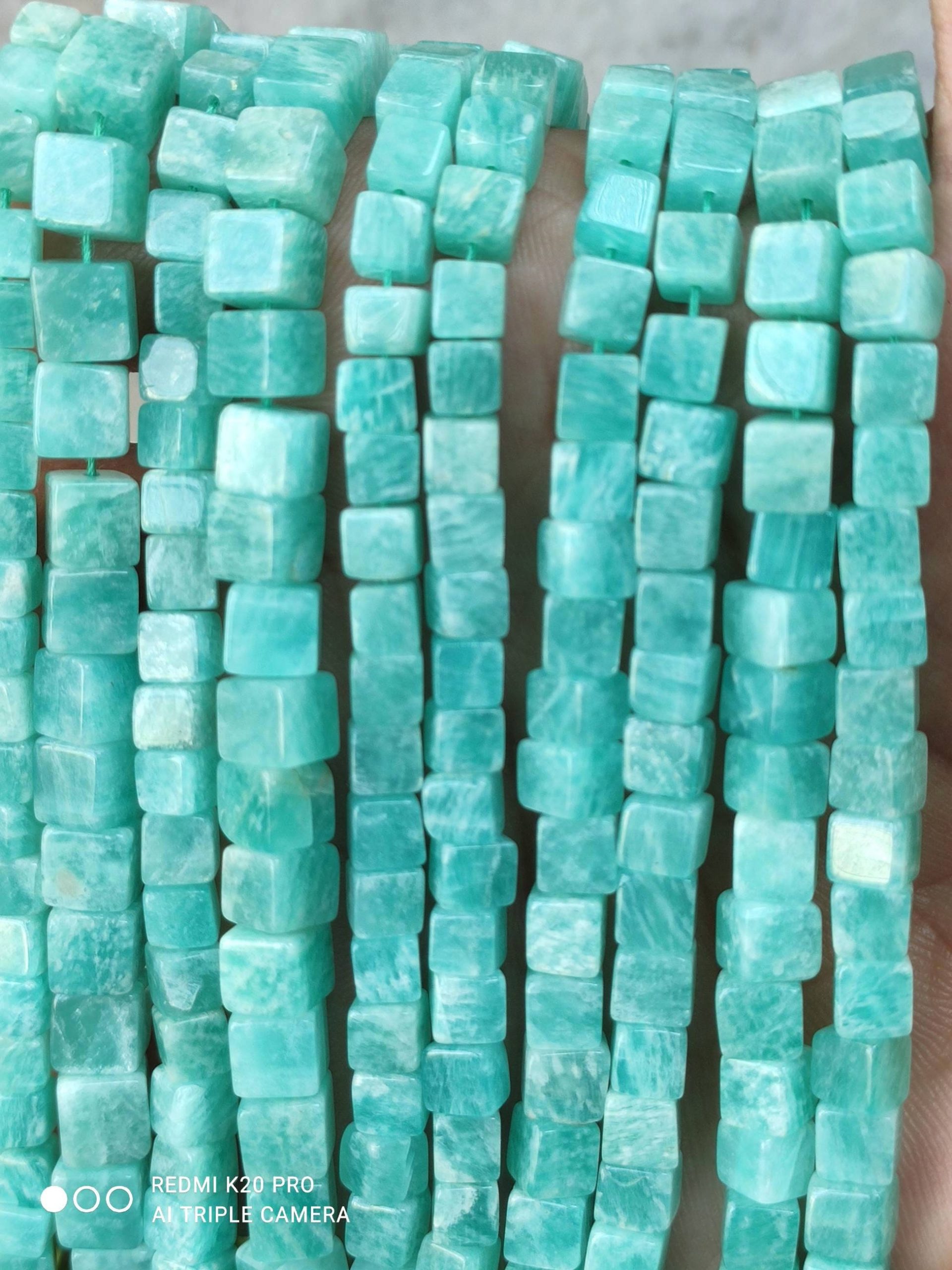 Natural Amazonite Bead Amezonite Cube Shape Beads 4.5 5 MM Top Quality Amazonite Gemstone Shape Beads Amazonite Loose Beads 16 AB GEMS