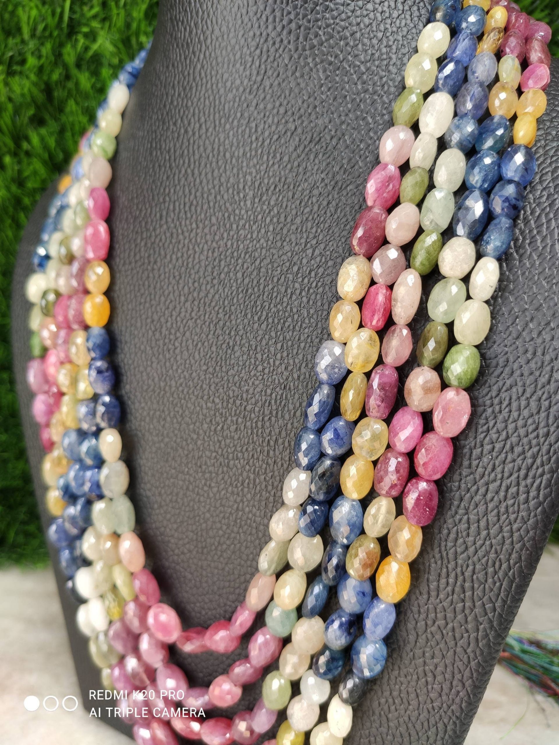Premium Quality Precious Gemstone Beads Necklace - Gleam Jewels