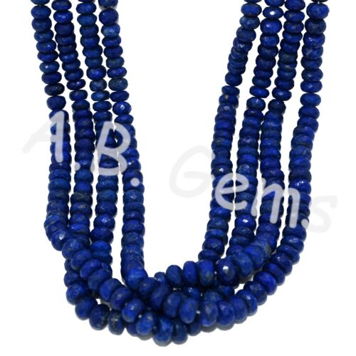 Lapis Lazuli Round Beads 6-8 MM, Gemstone Faceted Beads, Lapis Lazuli Beads For Jewelry Making 10" - Image 2