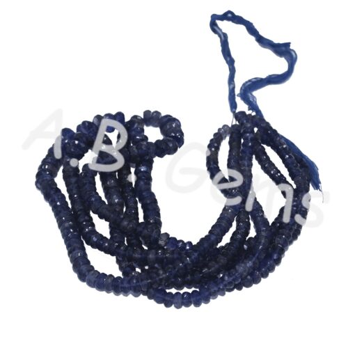 Iolite Faceted Round Beads 5-8 MM, Gemstone Handmade Beads, Iolite Loose Beads For Jewelry Making 10"