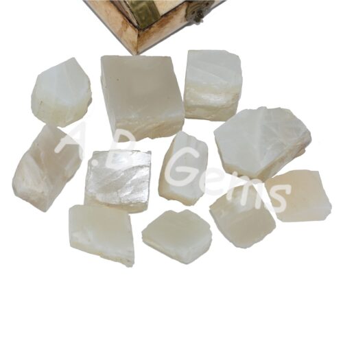 White Moonstone Rocks, Gemstone Raw Rough, Moonstone Rough, Gemstone And Jewelry Making, White Moonstone Raw Rough 250 Grams - Image 2